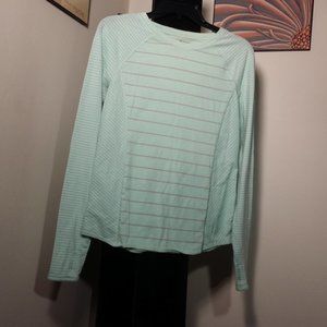 Long sleeve sea foam green athletic shirt